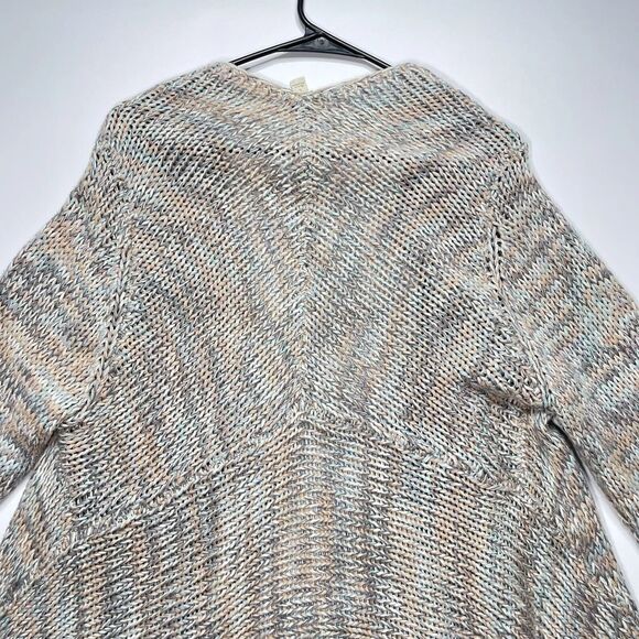 Pure Jill Womens Cardigan Open Lagenlook Multicolor Knit Artsy Boho Size Large - Picture 11 of 11